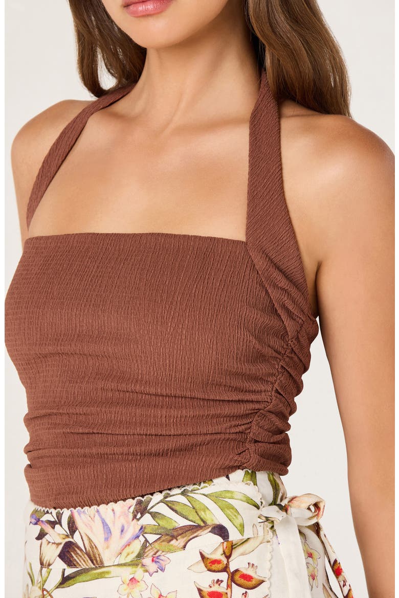 Tate Halter Top, Alternate, color, BROWN