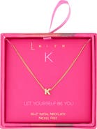 Leith Let Yourself Be You Bubble Initial Pendant Necklace