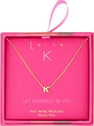Leith Let Yourself Be You Bubble Initial Pendant Necklace