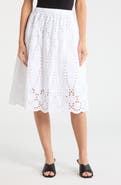 Frank & Eileen Gracie Cotton Eyelet Midi Skirt