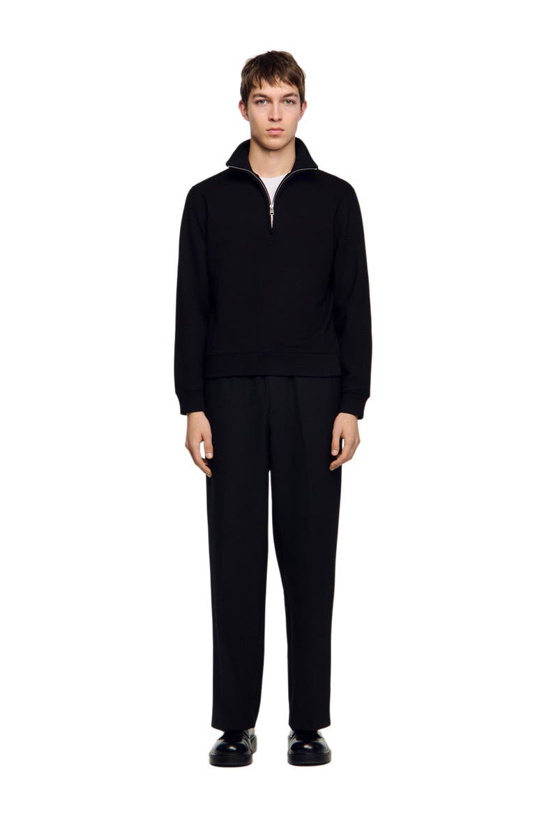 Cotton sweatshirt, Alternate, color, Black