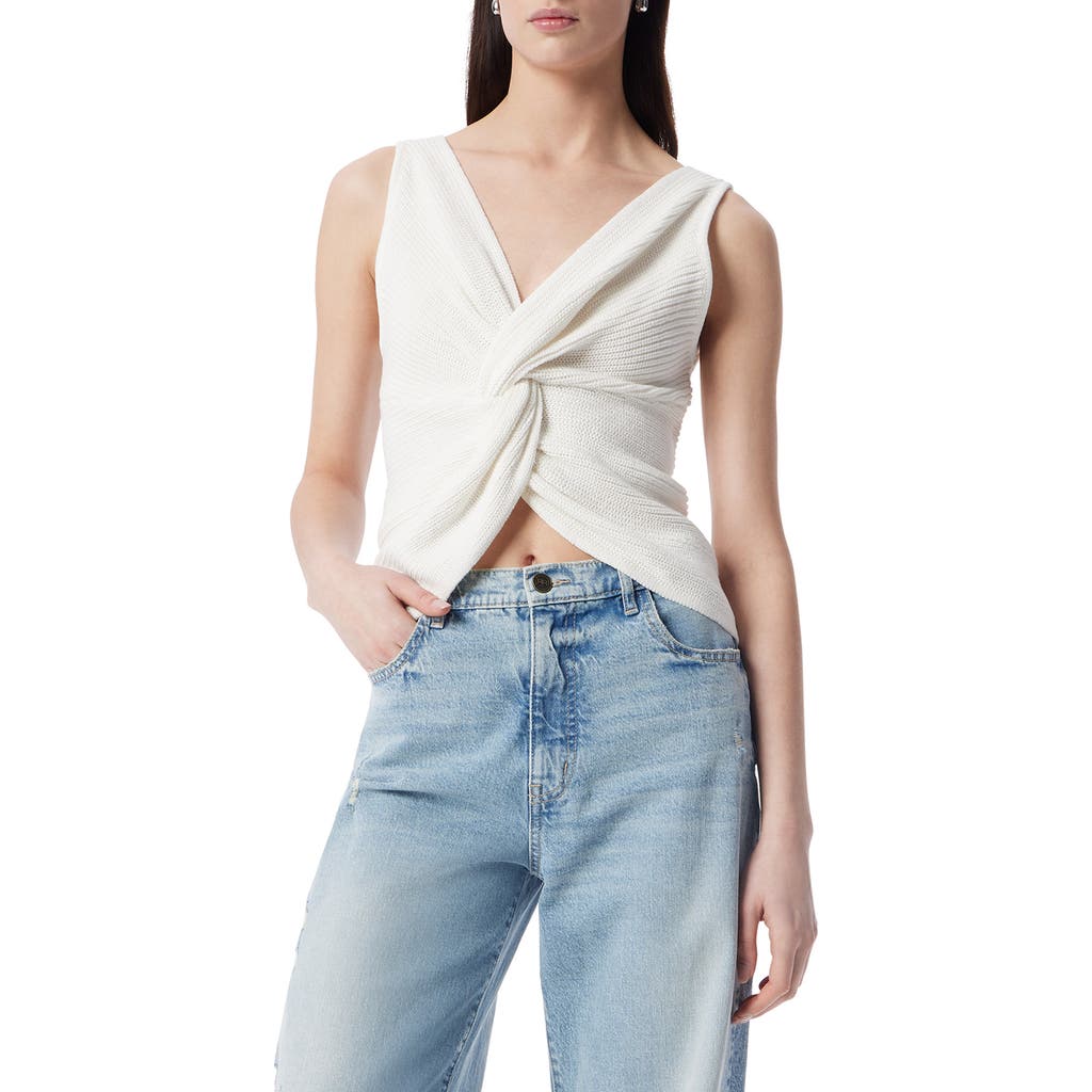 Robert Rodriguez Joyce Twist Front Knit Tank In White