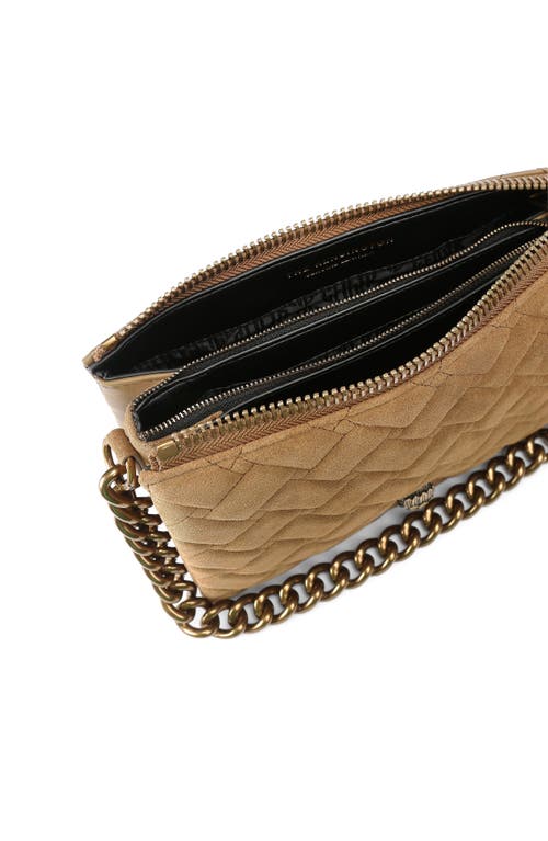 Kurt Geiger London Kensington Puff Quilted Leather Pouch Bag In Brown