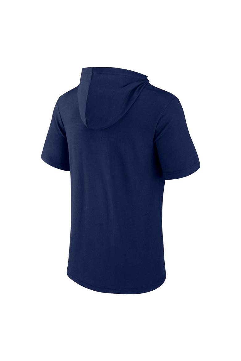 Men's Fanatics Branded Navy Tennessee Titans Offensive Strategy Short Sleeve Pullover Hoodie, Alternate, color, Navy