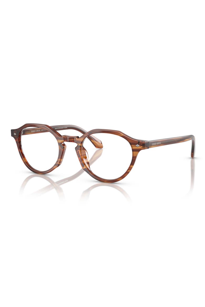 47mm Small Phantos Optical Glasses, Alternate, color, STRIPED BROWN / DEMO LENS