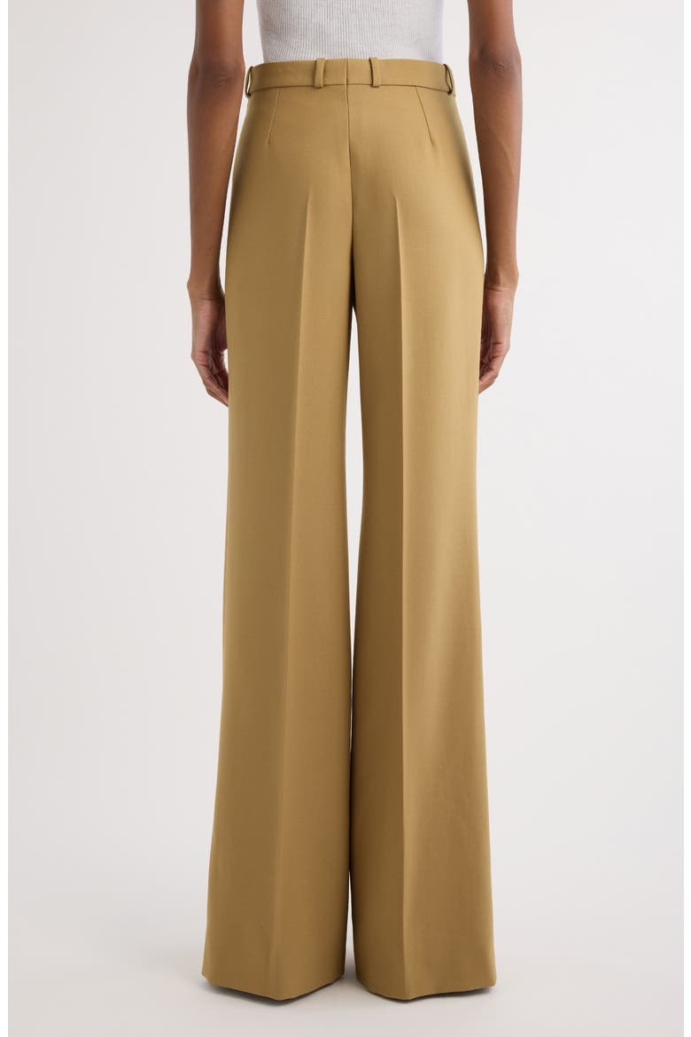 Wool Grain de Poudre Flare Leg Pants, Alternate, color, NUT