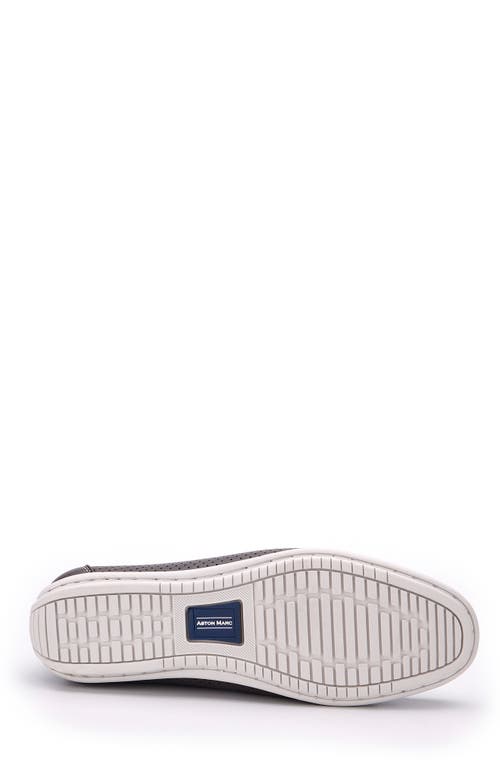 Aston Marc Perforated Bit Loafer In Grey