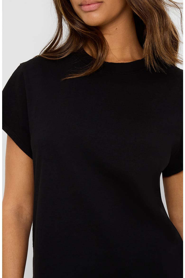 Solene Boxy Crewneck T-Shirt, Alternate, color, BLACK