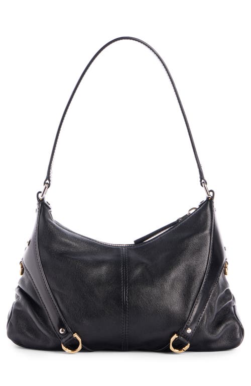 Givenchy Voyou Harness Shoulder Bag In Shiny Leather In 001-black