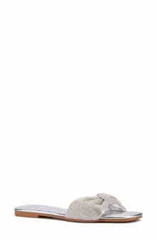 NEW YORK AND COMPANY Karli Rhinestone Slide Sandal