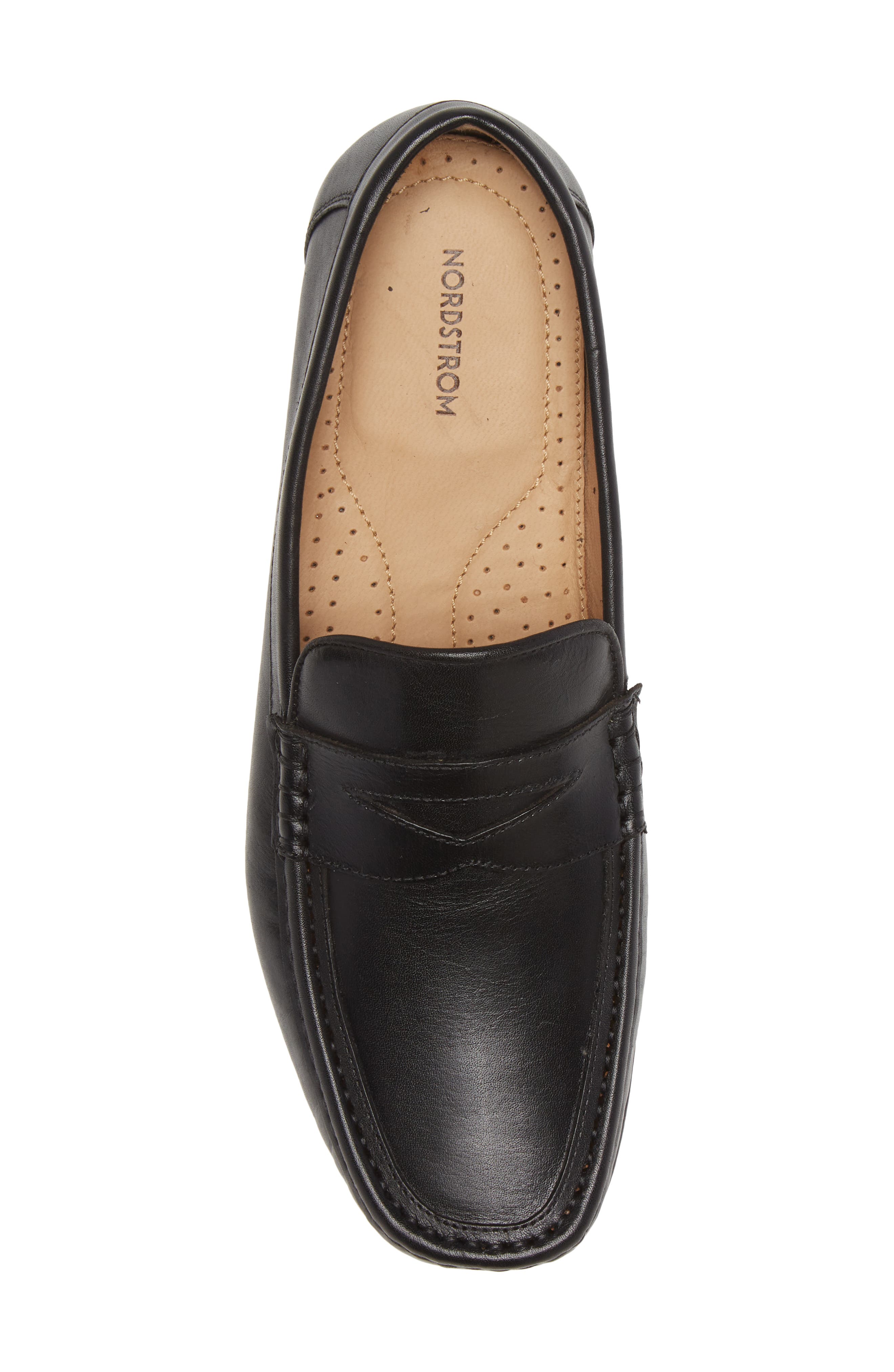 Lawson Driving Penny Loafer, Alternate, color, BLACK