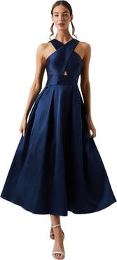 Coast Halter Neck Fit & Flare Midi Dress
