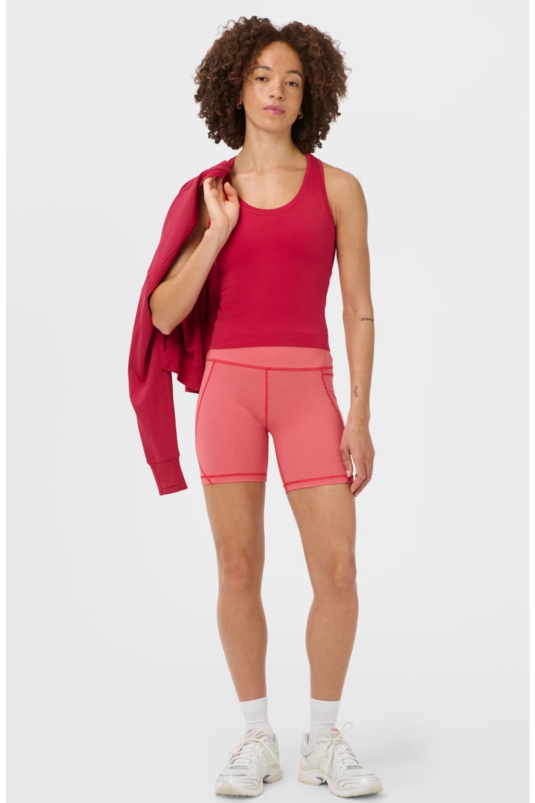 Athlete Seamless Workout Crop Tank, Alternate, color, CRIMSON RED