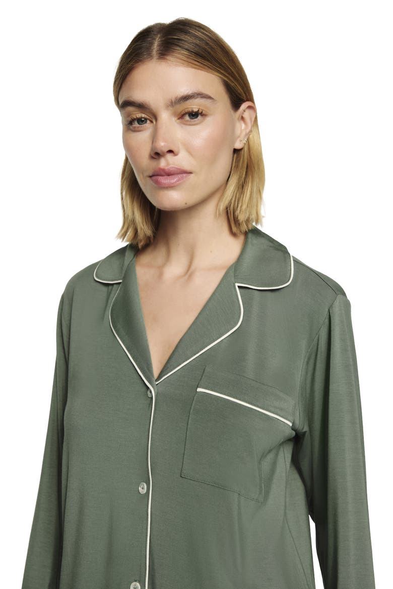 Gisele Long Pajamas, Alternate, color, DESERT SAGE/IVORY