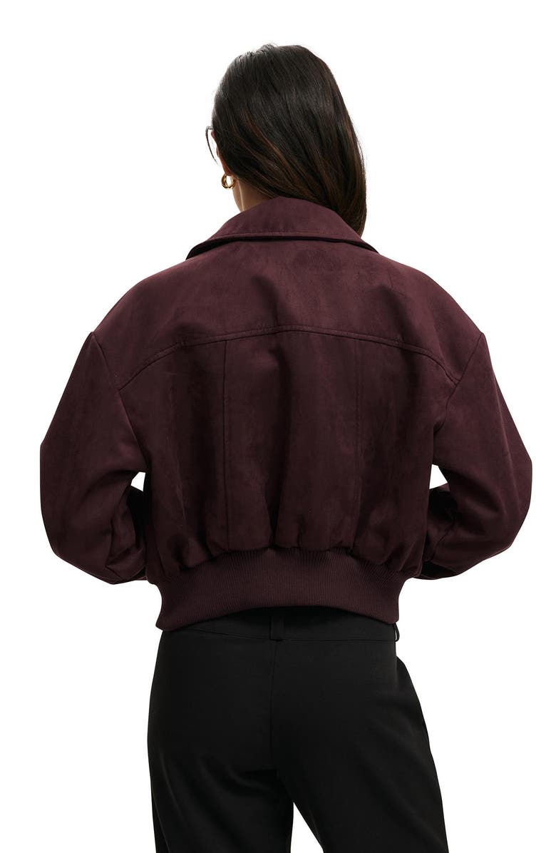 Cotton On Women's Sophie Faux Suede Bomber, Alternate, color, 