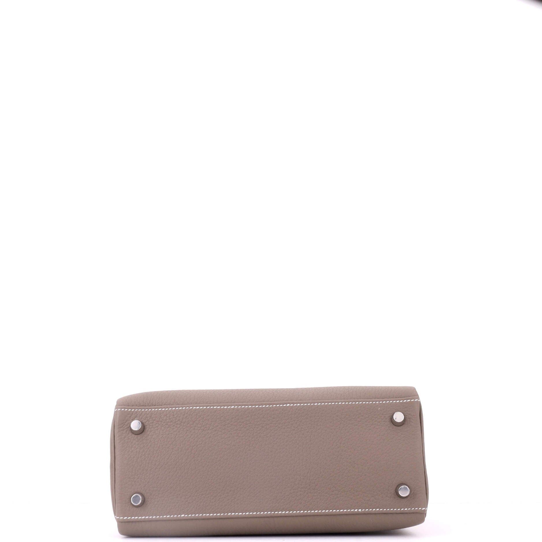 Kelly Handbag Grey Togo with Palladium Hardware 25, Alternate, color, Grey