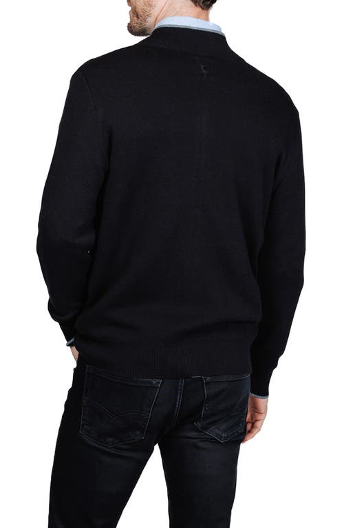 Tailorbyrd Fine Knit Full Zip Jacket In Black