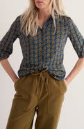 Seasalt Cornwall Embrace Floral Print Three-Quarter Sleeve Shirt