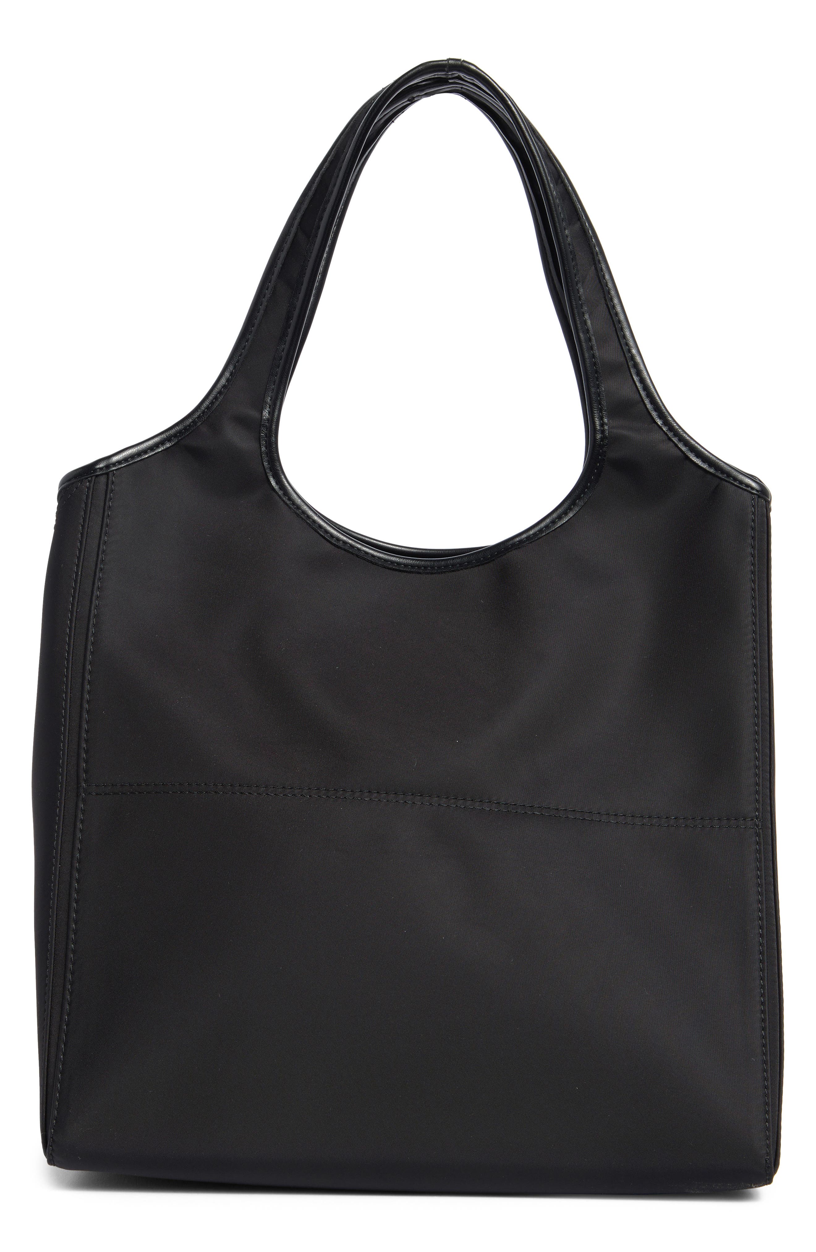 Eliana Nylon Tote, Alternate, color, BLACK