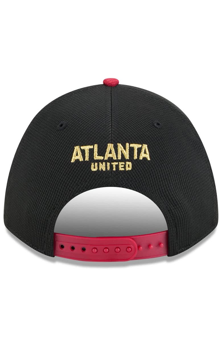 New Era Men's New Era Black Atlanta United FC 2025 Jersey Hook 9FORTY M-Crown Adjustable Hat, Alternate, color, Black