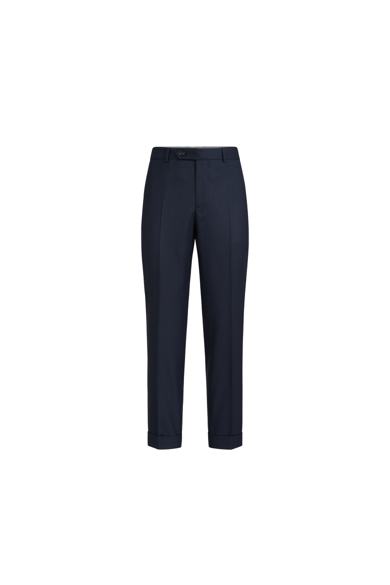 Houndstooth trousers, Alternate, color, Navy Blue