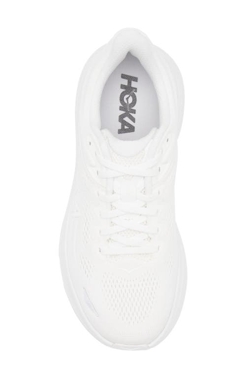 Hoka Bondi 9 Running Shoe In White/white