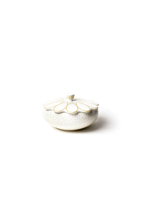 Deco Gold Scallop Covered Bowl