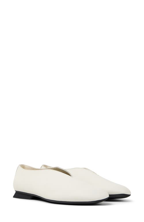 Camper Casi Myra Ballerina Shoes In White Natural