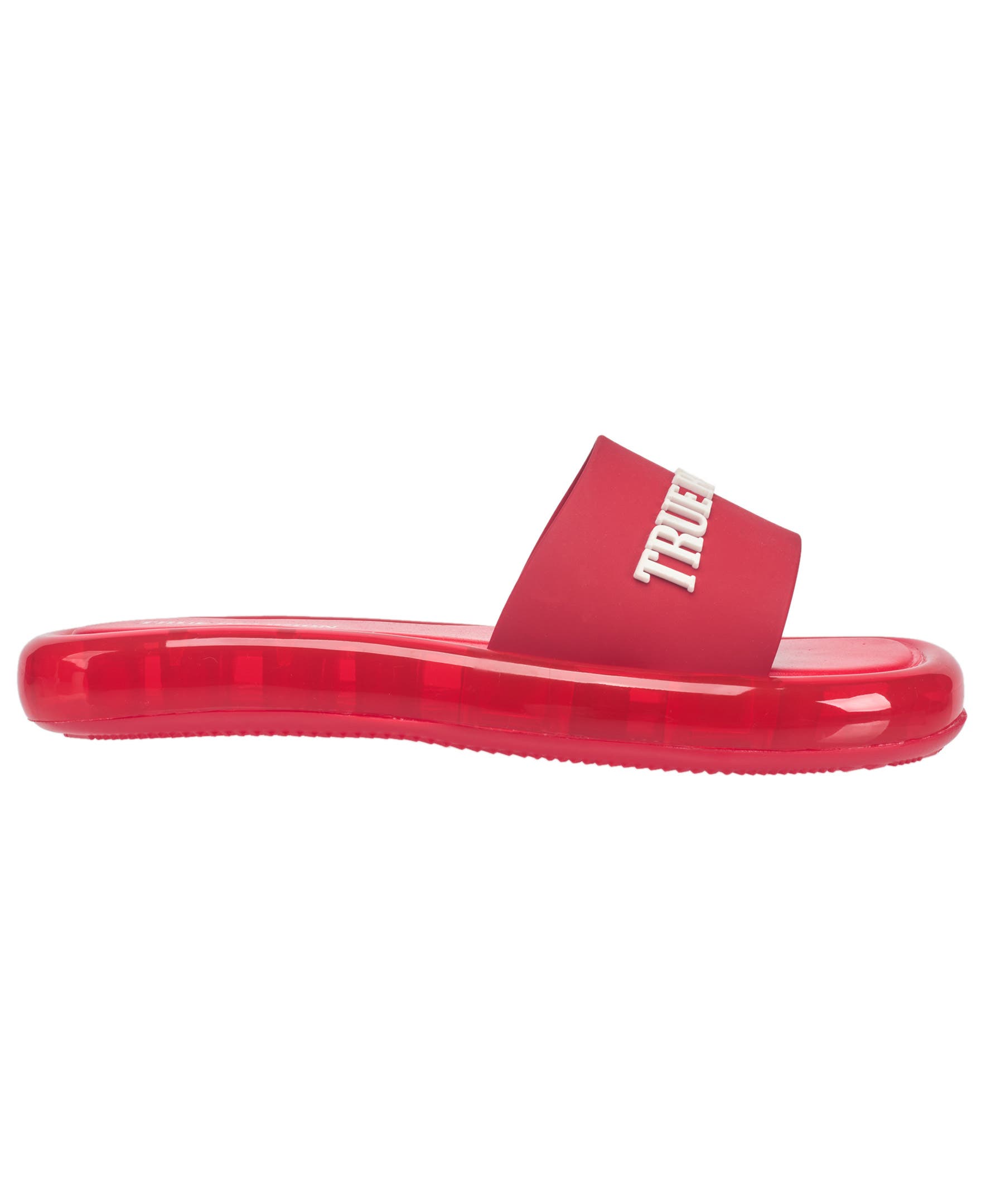True Religion Logo Strap Jelly Slide, Alternate, color, 
