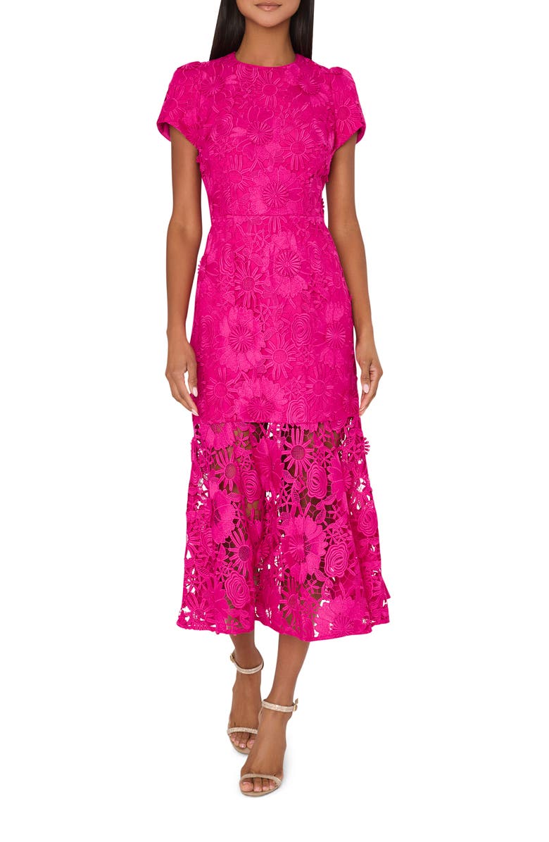 Milly Tahlia Floral Lace Dress, Main, color, 