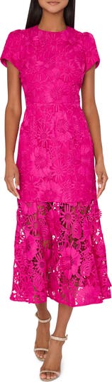 lace wine dress Leonie Floral Lace Maxi Dress main image 1