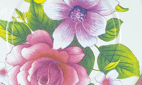 Mackenzie-childs Mackenzie Childs Flower Market Set Of 4 Enameled Steel Salad Plates In Multi