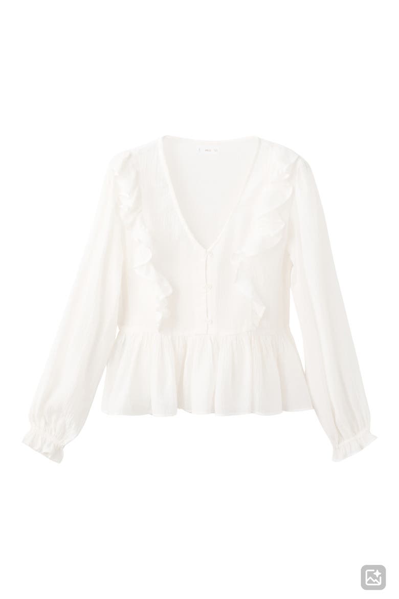 Flowy Ruffle Top, Main, color, OFF WHITE