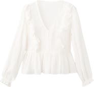 MANGO TEEN Flowy Ruffle Top