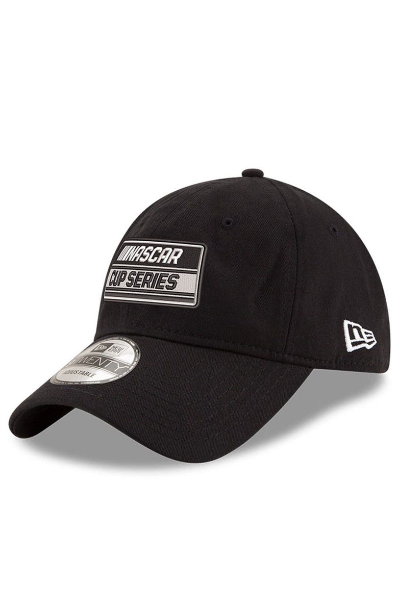 New Era Men's New Era Black NASCAR Cup Series Logo Enzyme Washed 9TWENTY Adjustable Hat, Main, color,