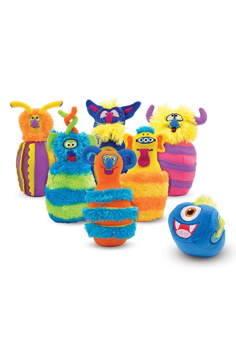 Melissa & Doug 7-Piece Plush Monster Bowling Set, Alternate, color, 