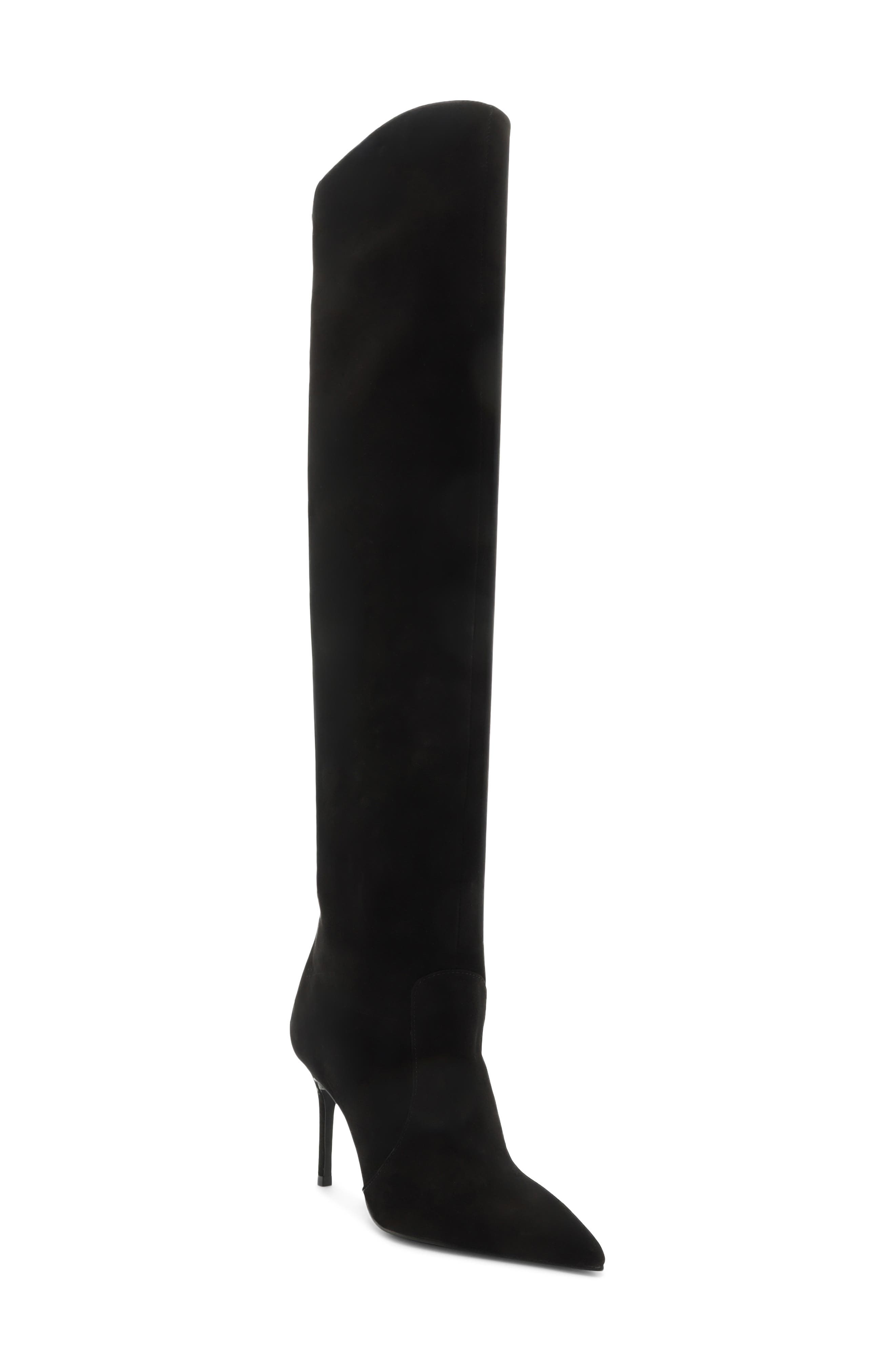Mikki Over the Knee Boot, Main, color, BLACK SUEDE