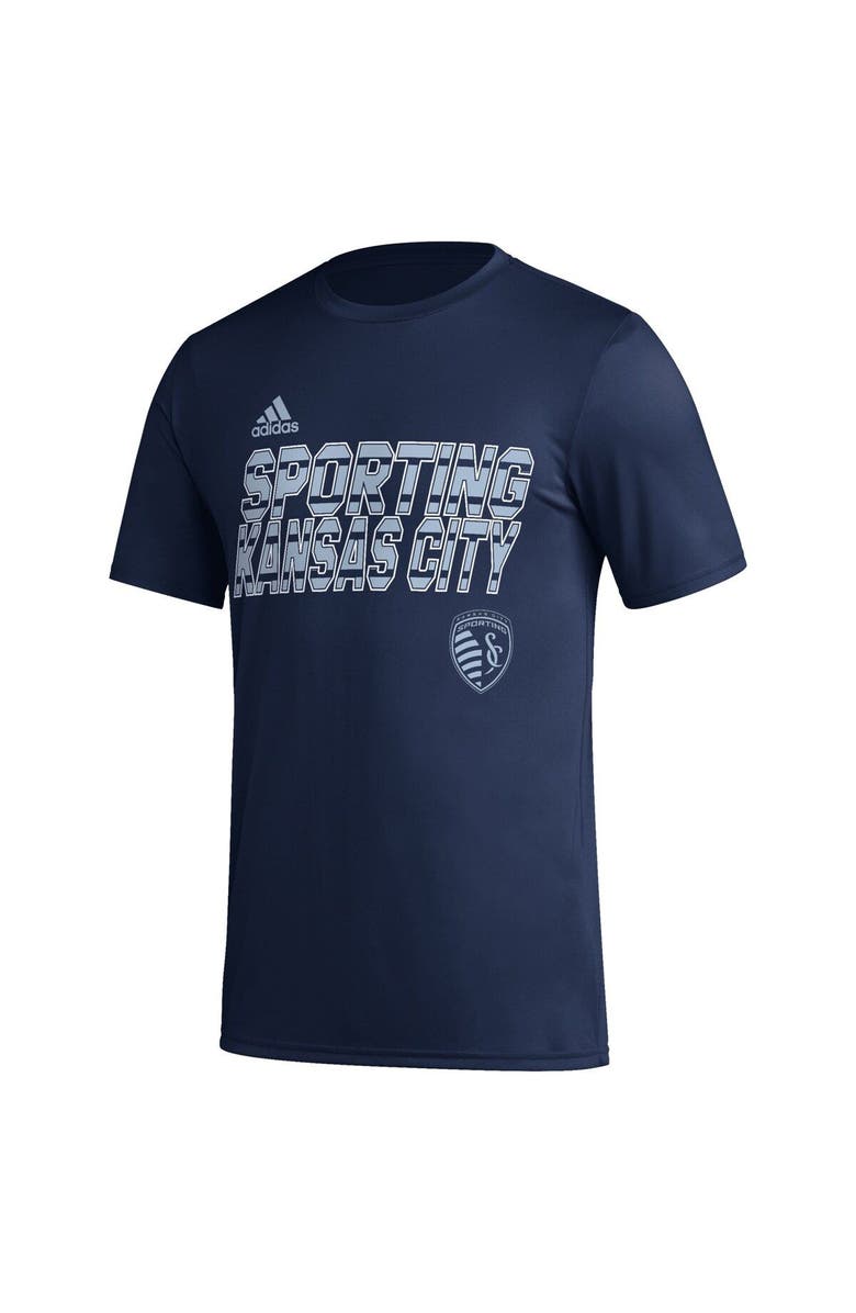 adidas Men's adidas Navy Sporting Kansas City Team Jersey Hook AEROREADY T-Shirt, Alternate, color, Navy