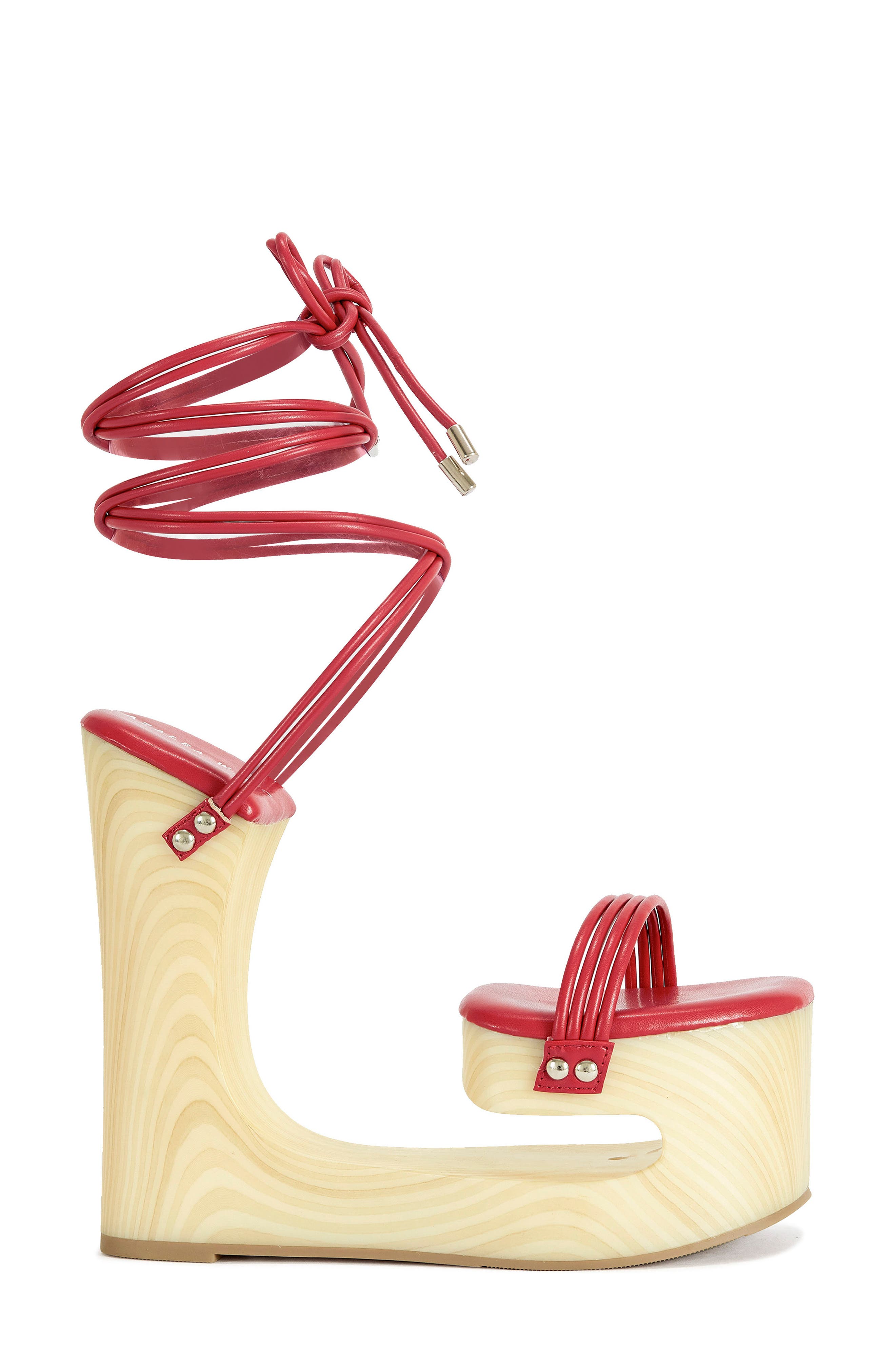 AZALEA WANG Cipriano Ankle Wrap Platform Sandal, Alternate, color, 