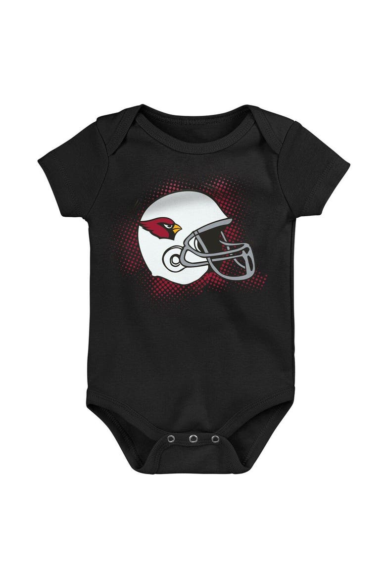 Infant Cardinal/Black/Heathered Gray Arizona Cardinals 3-Pack Game On Bodysuit Set, Alternate, color, Cardinal