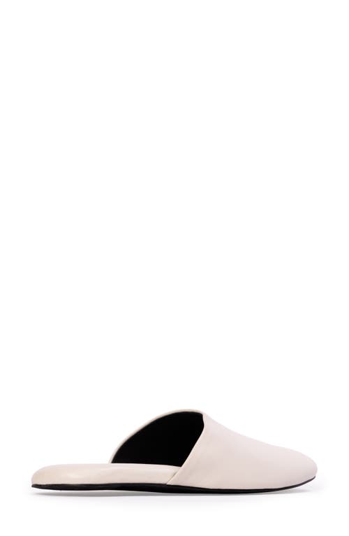 Black Suede Studio Shiloh Crystal Leather Slipper Mules In Coconut Leather