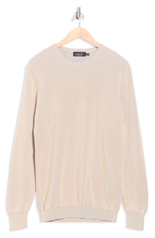 Bugatchi Cotton Rib Sweater In Neutral