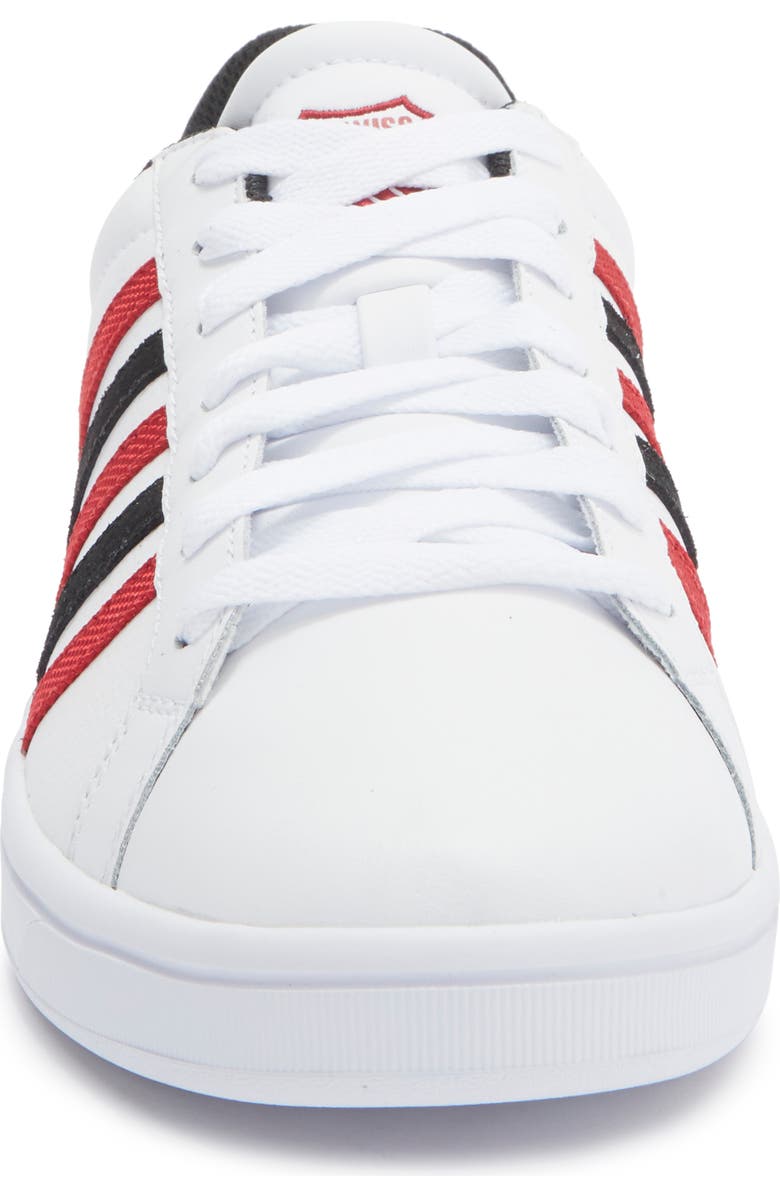 K-Swiss Court Tiebreak Sneaker, Alternate, color, White/ Jester Red/ Blk