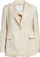 Eleventy Pinstripe One-Button Stretch Virgin Wool Blend Blazer