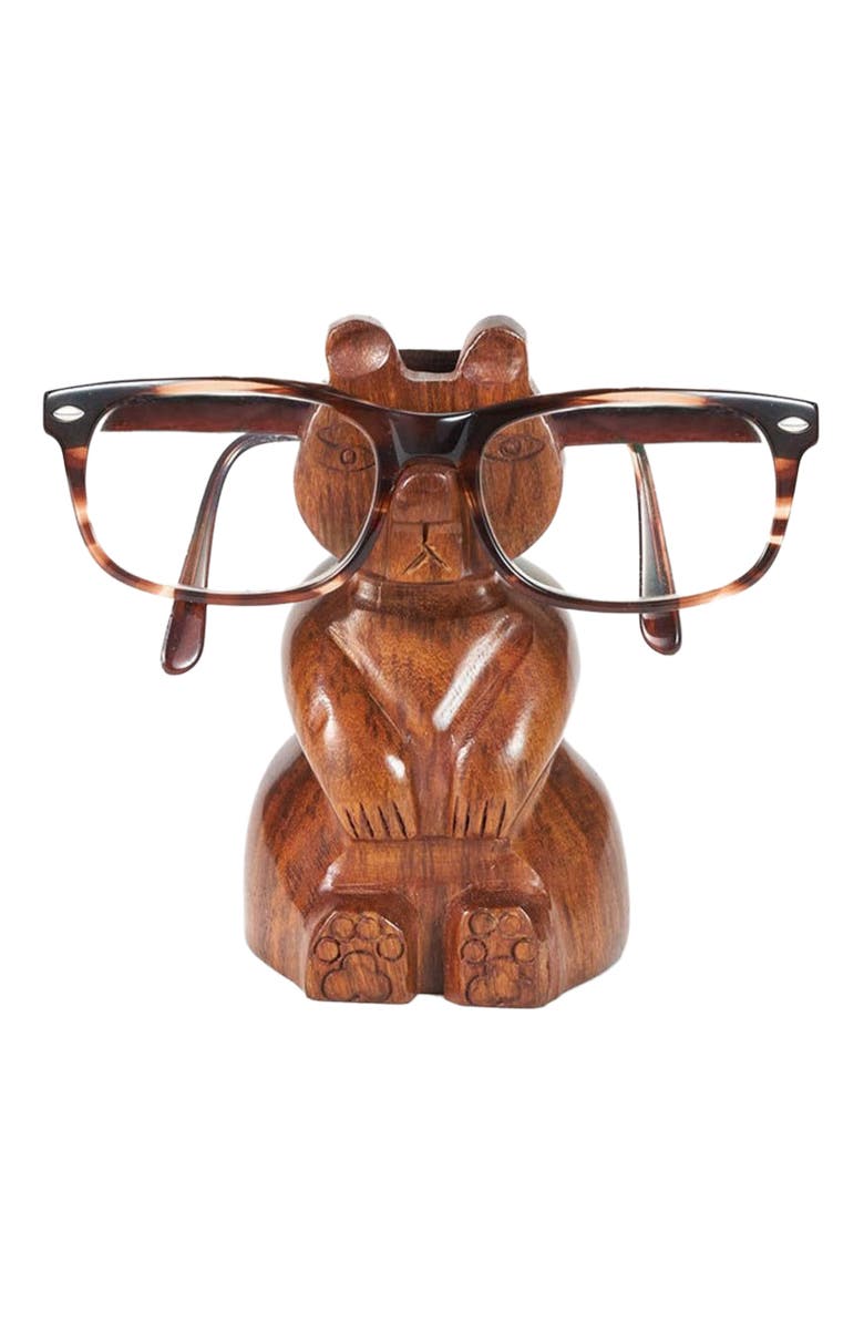 Matr Boomie Bear Eyeglasses Holder Stand, Main, color, Brown