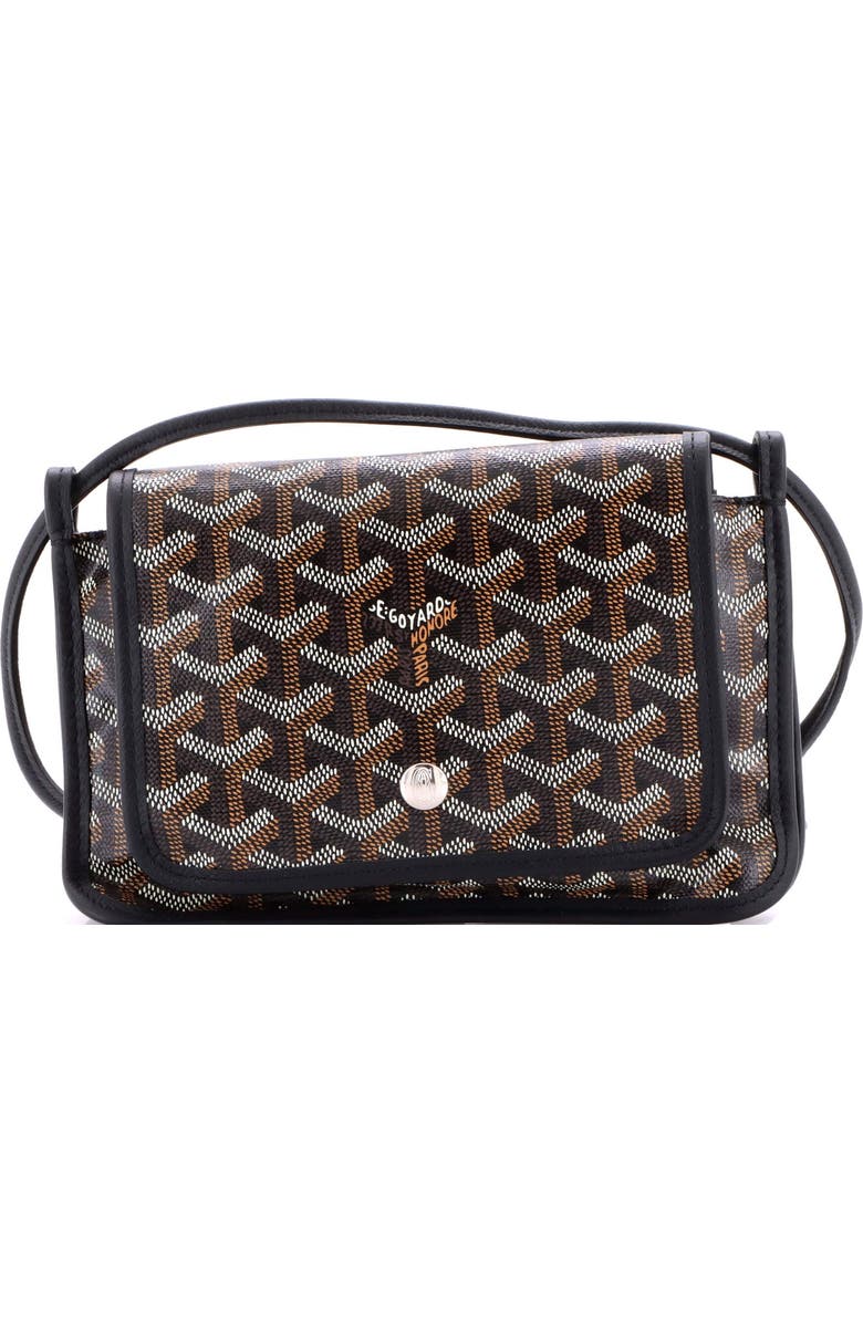 Pre-Owned Goyard Plumet Clutch Wallet Coated Canvas, Main, color, Black