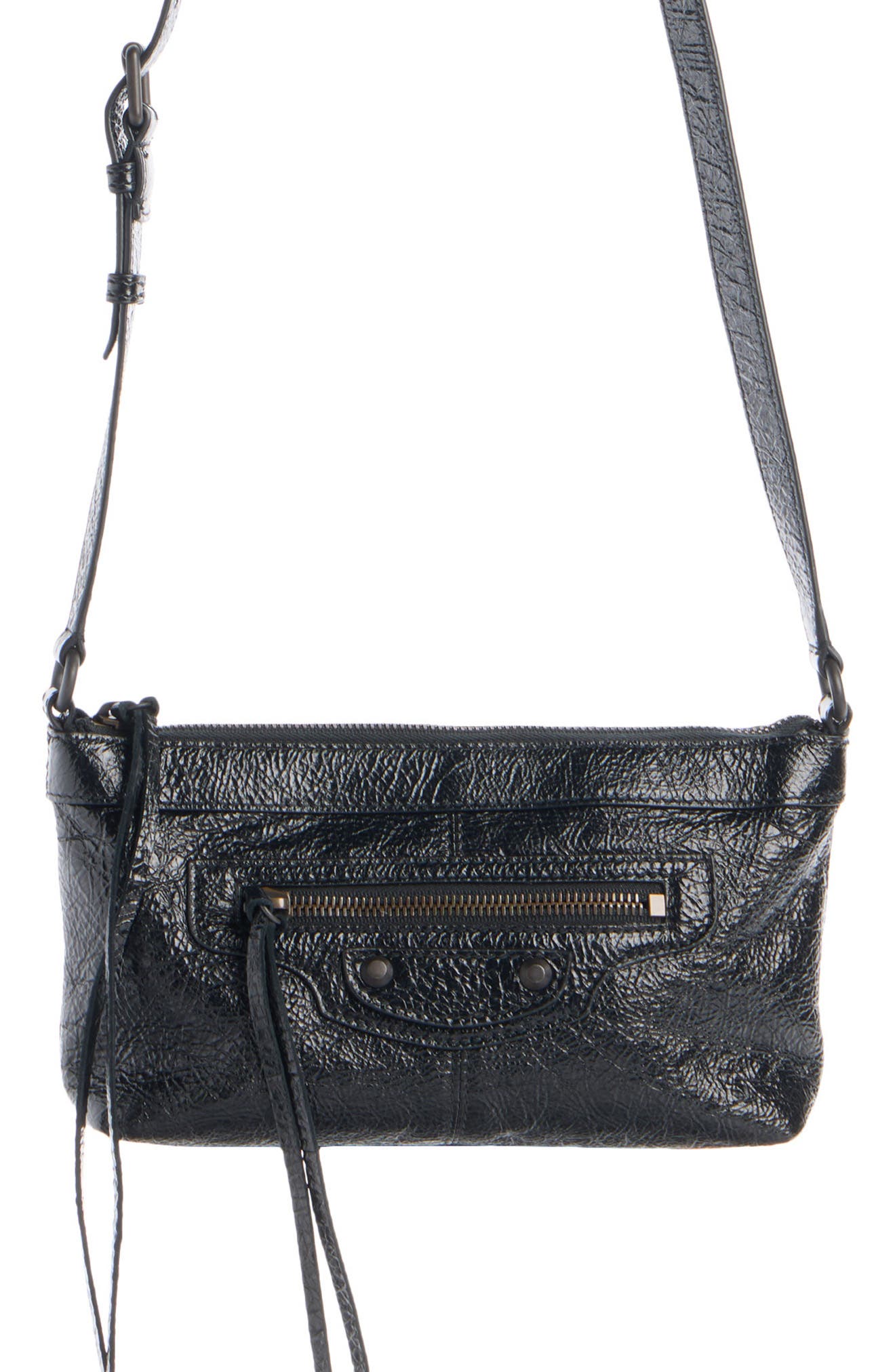 Le City Leather Phone Pouch, Main, color, 1000 BLACK
