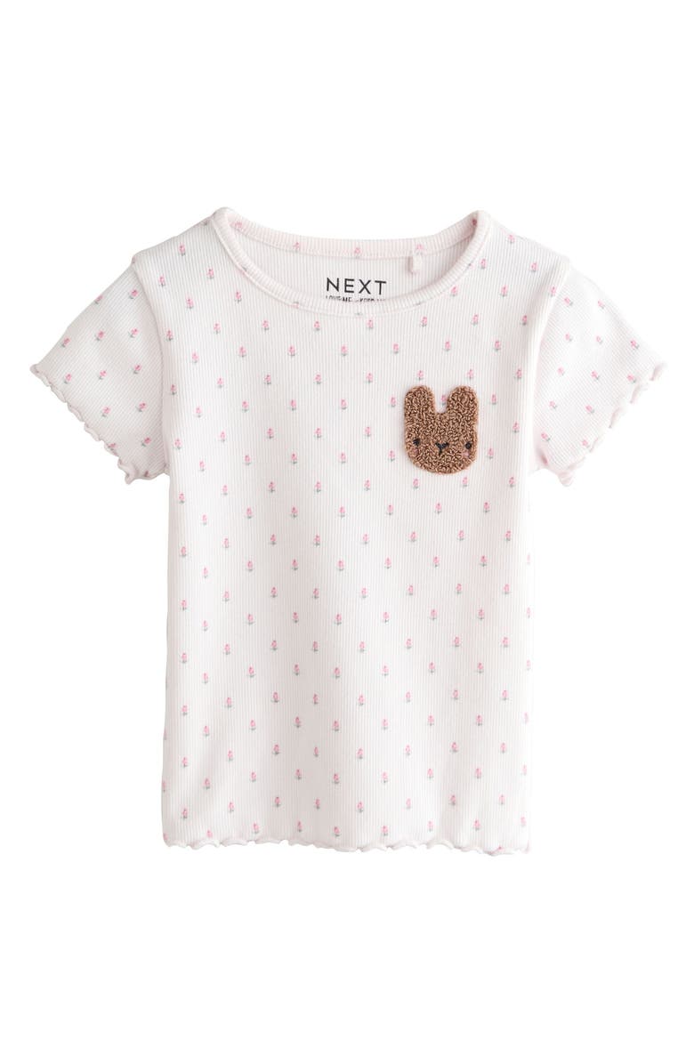 NEXT Kids' Assorted 5-Pack Rib T-Shirts, Alternate, color, Pink