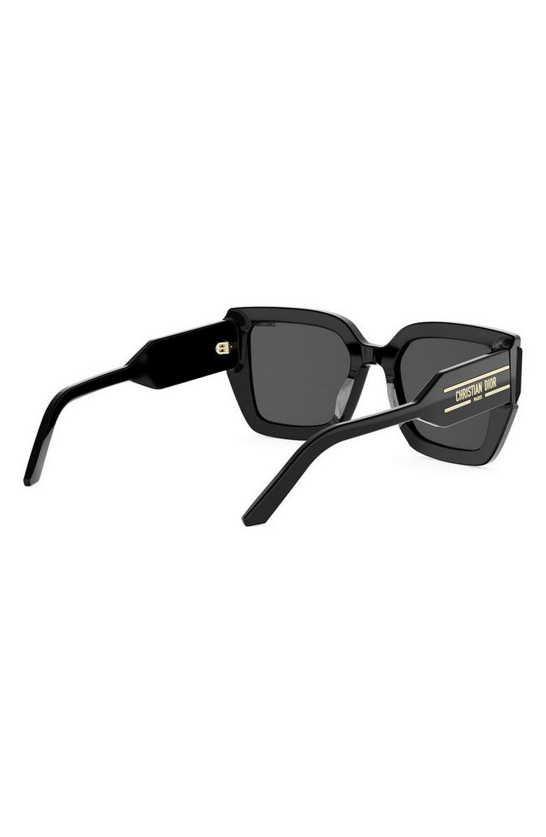 DIOR Signature S14I 64mm Oversize Square Sunglasses, Alternate, color, Shiny Black / Smoke