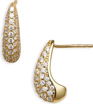 ARGENTO VIVO Pavé Crystal Domed Teardrop Earrings